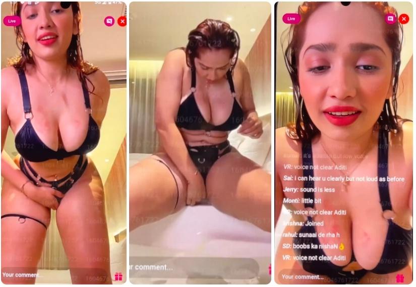 ADITI MISTRY Bathtub Live New 9Min+ BATHTUB SPECIAL LIVE Huge Boobs Pressing,Showing ASS & Pussy Rubbing with Full Face