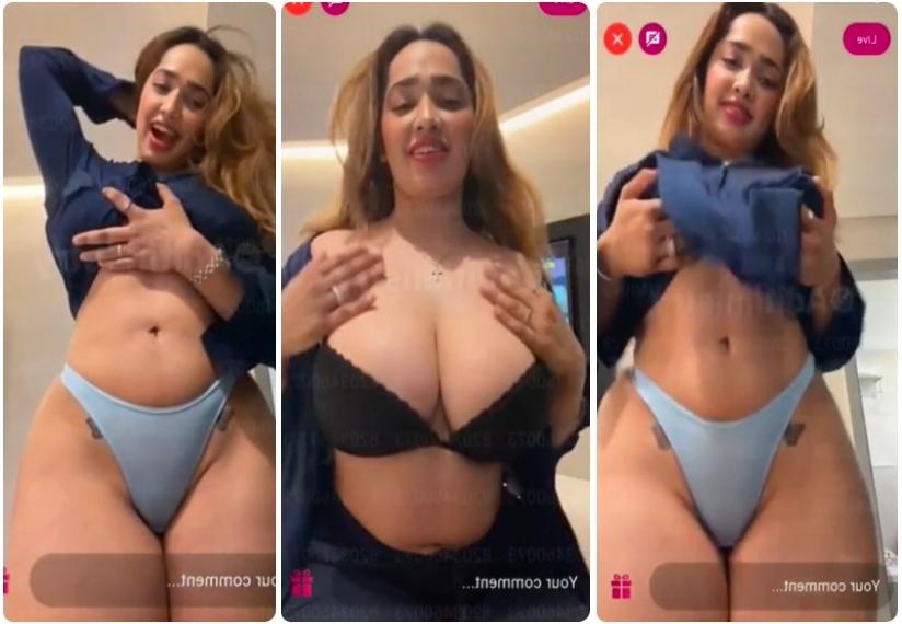 ADITI MISTRY Bra Remove Huge Boobs Pressing NUDE Stripping Pussy Teasing LIVE with Full Face Clear Audio